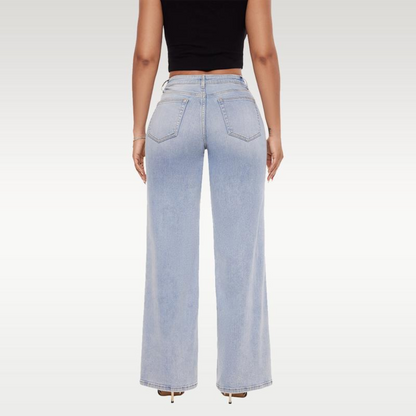 Lounge™ Mid-Low Rise Stretch Wide-Leg Baggy Jeans - Lounge